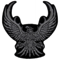 Silver Tribal Eagle Small Patch | Embroidered Patches