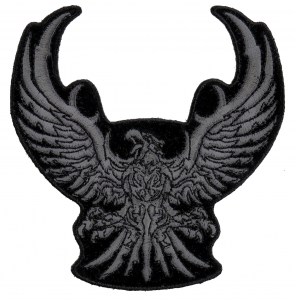 Silver Tribal Eagle Small Patch | Embroidered Patches Silver Tribal Eagle Small Patch | Embroidered Patches