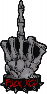 Fuck You Finger Patch, Large Back Patches for Vests by Fuck You Finger Patch, Large Back Patches for Vests by