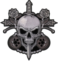 Skull and Roses Patch