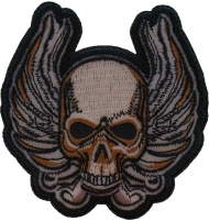 Skull and Wings Iron on Patch