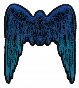 Small Angel Wings Patch Blue | Embroidered Patches Small Angel Wings Patch Blue | Embroidered Patches