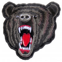 Small Black Bear Biker Patch | Embroidered Patches