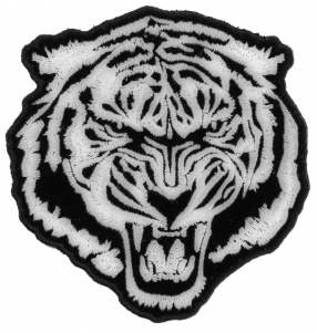 Small White Baron Tiger Patch | Embroidered Patches