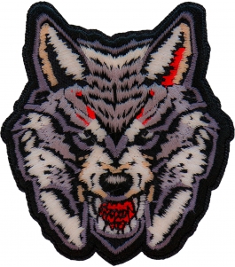Snarling Wolf Iron on Patch Snarling Wolf Iron on Patch