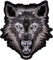 Snarling Wolf Large Back Patch