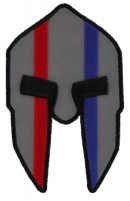 Spartan Helmet Red And Blue First Responder Patch