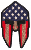 Spartan Helmet US Flag Patch
