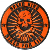 Speed King Biker For Life Patch