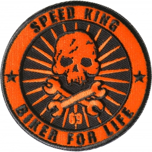 Speed King Biker For Life Patch