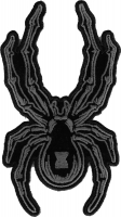 Small Black and Gray Spider Patch Iron on sew on 