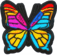 Stained Glass Butterfly Iron on Patch