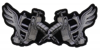 Tattoo Guns Wings Patch Small