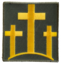 Three Crosses In Yellow Patch | Embroidered Patches Three Crosses In Yellow Patch | Embroidered Patches