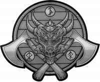 Viking Dragon and Axes Patch