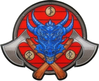 Viking Dragon and Axes Patch