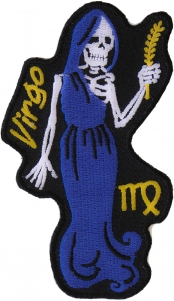Virgo Skull Zodiac Patch Virgo Skull Zodiac Patch