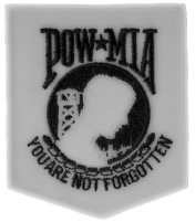 White POW MIA Patch | US Military Veteran Patches White POW MIA Patch | US Military Veteran Patches