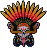 Wicked Skull Snakes Feathers Large Back Patch