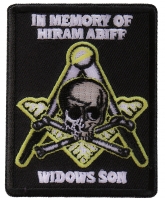 Widows Son Mason Patch In Memory Of Hiram Abiff | Embroidered Patches Widows Son Mason Patch In Memory Of Hiram Abiff | Embroidered Patches