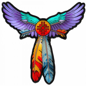 Wings and Arrows Native Design Large Back Patch Wings and Arrows Native Design Large Back Patch