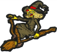 Witch on a Broom Patch