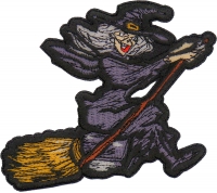 Witch Riding Broom Patch