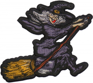 Witch Riding Broom Patch