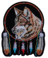 Wolf And Feathers Medium Patch | Embroidered Patches