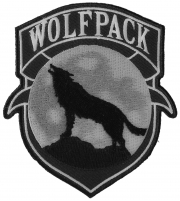 Wolfpack Patch Wolf Howling Moon Silhouette