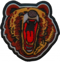 Yawning Bear Iron on Patch