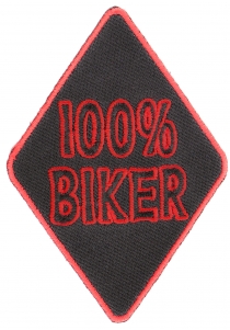 100 Percent Biker Patch | Embroidered Patches