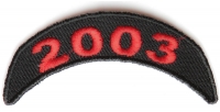 2003 Upper Year Rocker Patch In Red