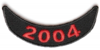 2004 Lower Year Rocker Patch In Red