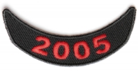 2005 Lower Year Rocker Patch In Red