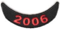 2006 Lower Year Rocker Patch In Red
