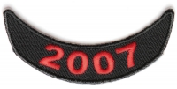 2007 Lower Year Rocker Patch In Red