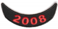 2008 Lower Year Rocker Patch In Red