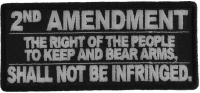 2nd Amendment Shall Not Be Infringed Patch | Embroidered Patches