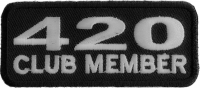 420 Club Member Funny Stoner Patch | Embroidered Pot Patches