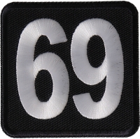 69 Patch Black White Square 69 Patch Black White Square