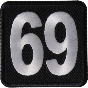 69 Patch Black White Square