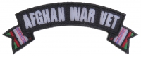 Afghan War Vet Small Ribbon Rocker | US Military Veteran Patches Afghan War Vet Small Ribbon Rocker | US Military Veteran Patches