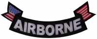 Airborne Large Lower Rocker Patch With Flags | US Army Military Veteran Patches Airborne Large Lower Rocker Patch With Flags | US Army Military Veteran Patches