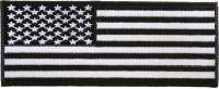 American Flag Patch Black White 5 inch American Flag Patch Black White 5 inch