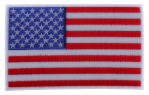 American Flag Patch with White Borders