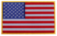 American Flag Patch with Yellow Borders