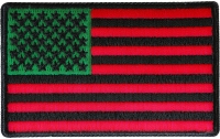 American Flag with African Colors Iron on Patch