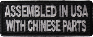 Assembled in USA with Chinese Parts Patch