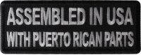Assembled in USA with Puerto Rican Parts Patch Assembled in USA with Puerto Rican Parts Patch